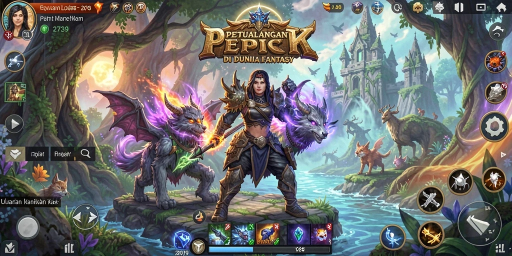 Tampilan gameplay seru dalam petualangan RPG 2739.