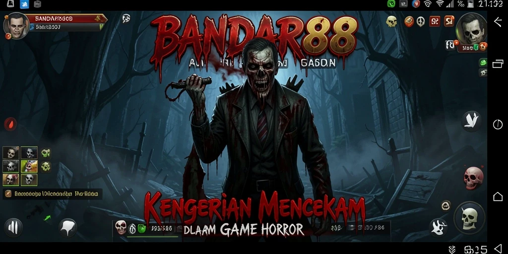 Tampilan gameplay HORROR yang menakutkan dan mencekam.