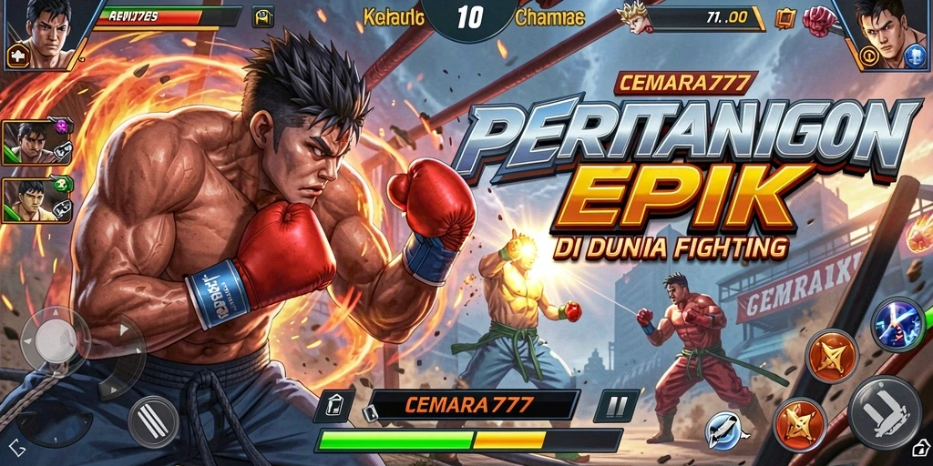Screenshot gameplay CEMARA777 menampilkan pertarungan seru yang mendebarkan.