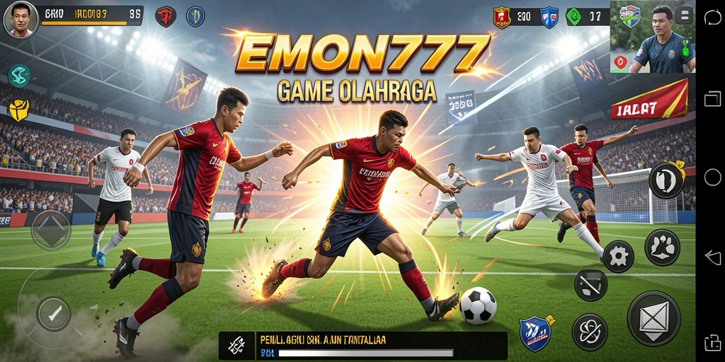 Tampilan gameplay EMON777 dengan aksi olahraga yang menegangkan.