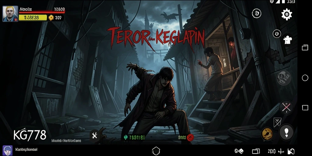 Tampilan gameplay mencekam di dunia kegelapan.