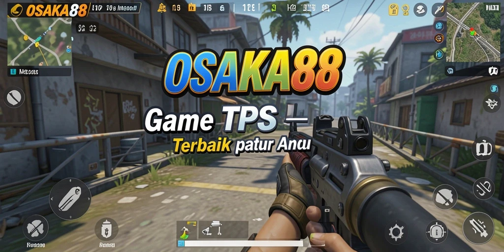 Tampilan gameplay mendebarkan dari OSAKA88 dengan aksi tembak-menembak.