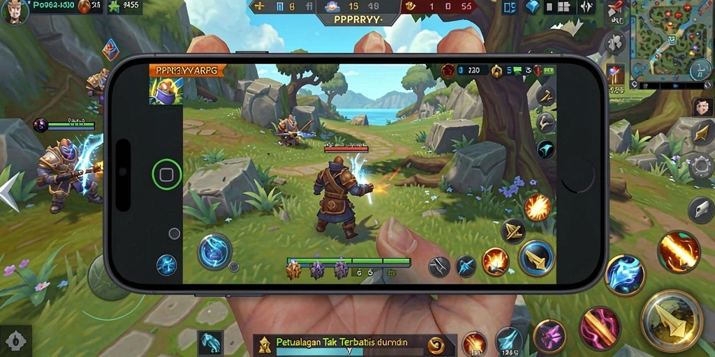 Gameplay PPRRYY yang menampilkan aksi seru dalam dunia fantasi.