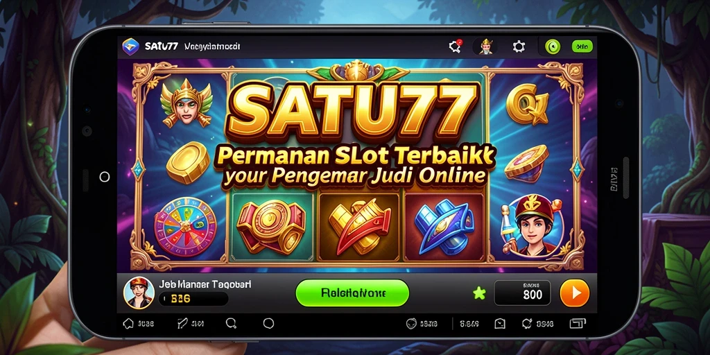 Tampilan gameplay slot yang menghibur dan interaktif di SATU77.