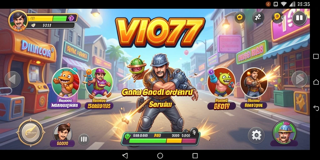 Tampilan seru gameplay Arcade di VIO77 yang menggugah semangat.